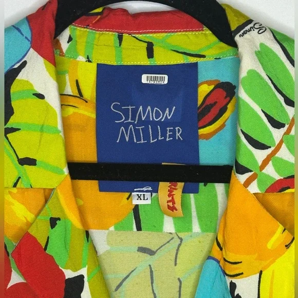 SIMON MILLER Zeem Graphic Fruit Print Shirt XL - flawed - Picture 7 of 10